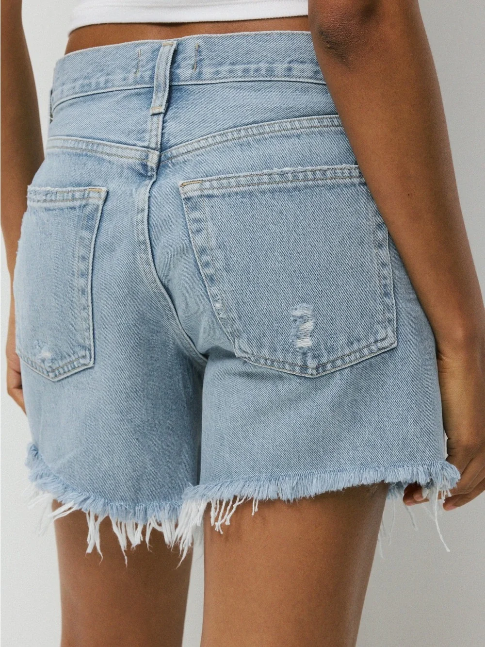 AGOLDE • Parker long denim shorts